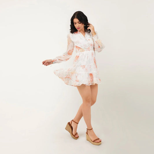 Chic and Modern Women’s Printed One Piece Dress Perfect for Summer, Brunch Dates, and Casual Gatherings