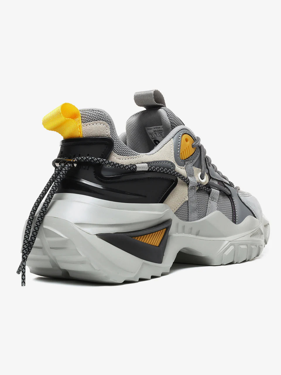 Comfortable Rocket Boost Grey High Heel Low Top Sneakers with Designer Street Style Look